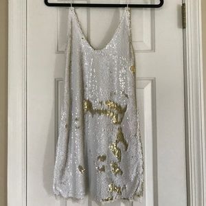 Free People Seeing Double Sequin Slip Dress